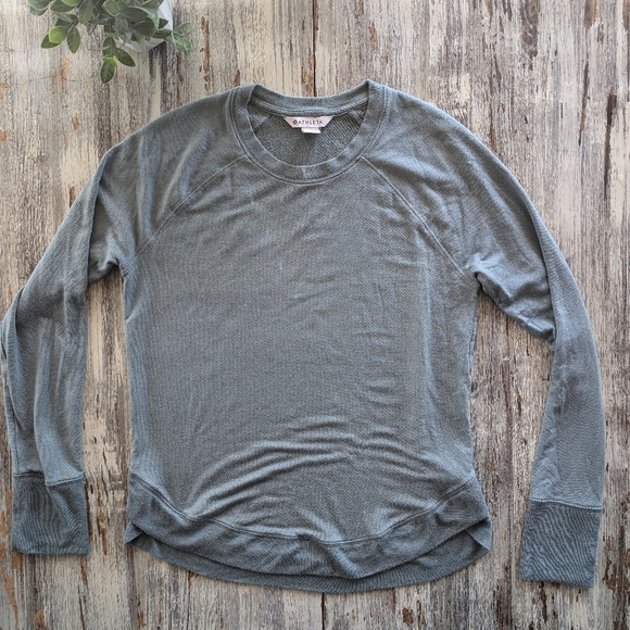 Athleta Mindset Sweater Bali Green Women's Small - Picture 3 of 7